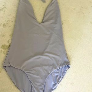 Onia one piece baby blue swim suit.